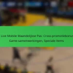 NBA Live Mobile Maandelijkse Pas: Cross-promotiebonussen, Game-samenwerkingen, Speciale items